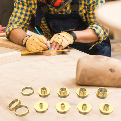 inBovoga 11 Pcs Precision Brass Router Template Bushing Guides Sets and 1/4" Shank Woodworking Router with Carrying Case, Fits Porter Cable Style Router Sub Bases