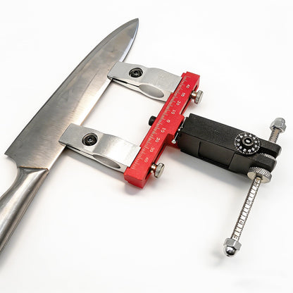 T-03 Aluminum Precision Fixed-Angle Knife Sharpener Tool Professional Knife Sharpening System | 304 Stainless Steel Knurled Nut for Angle Adjustment, 360° Flip, Laser‑Etched Angle Scale, Dual Clamps