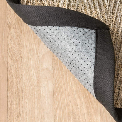 nuLOOM 2x3 Larnaca Seagrass Herringbone Indoor/Outdoor Accent Rug, Black