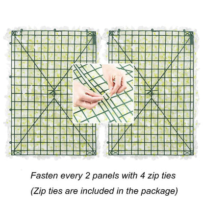 JIIPOREGJ Flower Panels Artificial Flowers Romantic Floral Backdrop Hedge Home Wedding Party Decor Background,Easy to Clean and Installation,12pcs