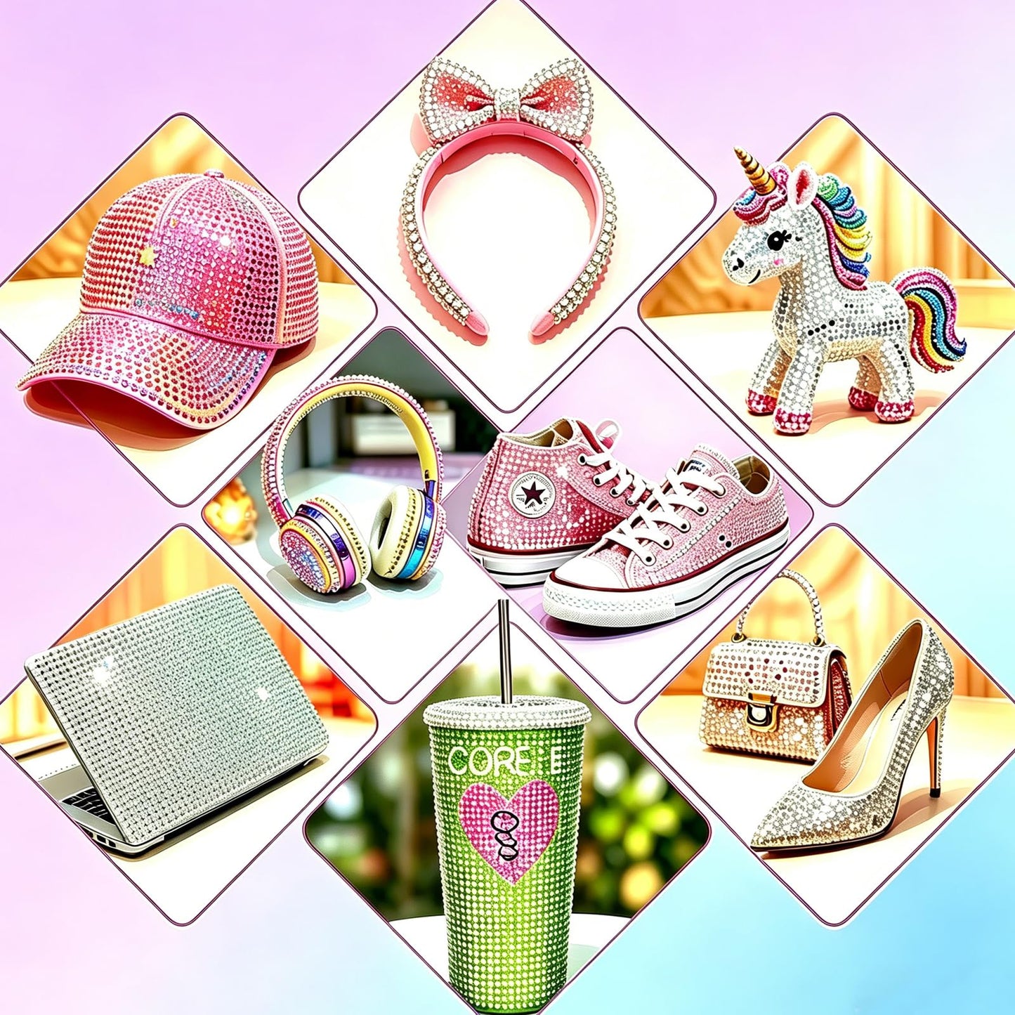 YLPARTCHER 34000PCS 28 Colors Jelly Resin Rhinestones Kit with 3Pcs B7000 Glue, 3mm Flatback Gems for Bedazzling Crafting, Multicolor Diamonds for Clothes Shoes Nail Art Diamond Painting Makeup DIY