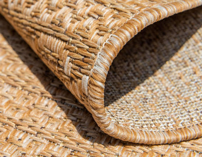 Unique Loom Outdoor Modern Collection Area Rug - Links, 2' 2" x 3' 1" Rectangle, Light Brown/Brown