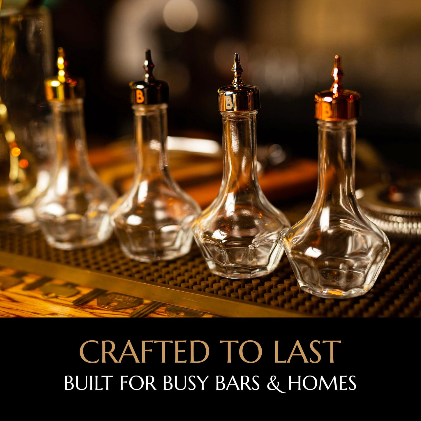 Bull in China Bitters Bottle 90ml Glass Dash Bottle With Dasher Top - Professional Bar Tool For Bartenders & Home Bars (Copper)