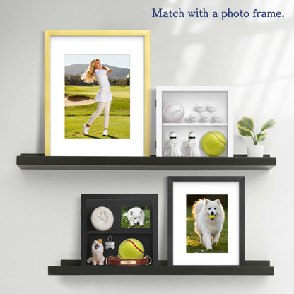 An&He 10x10 Shadow Box Frame Engineered Wood | with a 2.7" Usable Display Depth | Includes Acid-Free Backing Board, UV Resistant Acrylic, and Hanging Hardware-Black