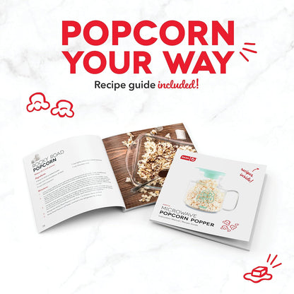 Dash Microwave Popcorn Popper for Fresh Movie Theater Style Popcorn at Home - Aqua