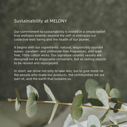 MELONY Massage Candle | Gentle Softening for Nourished, Hydrated, Balanced Skin | 230 g / 8.1 oz (Jasmine)
