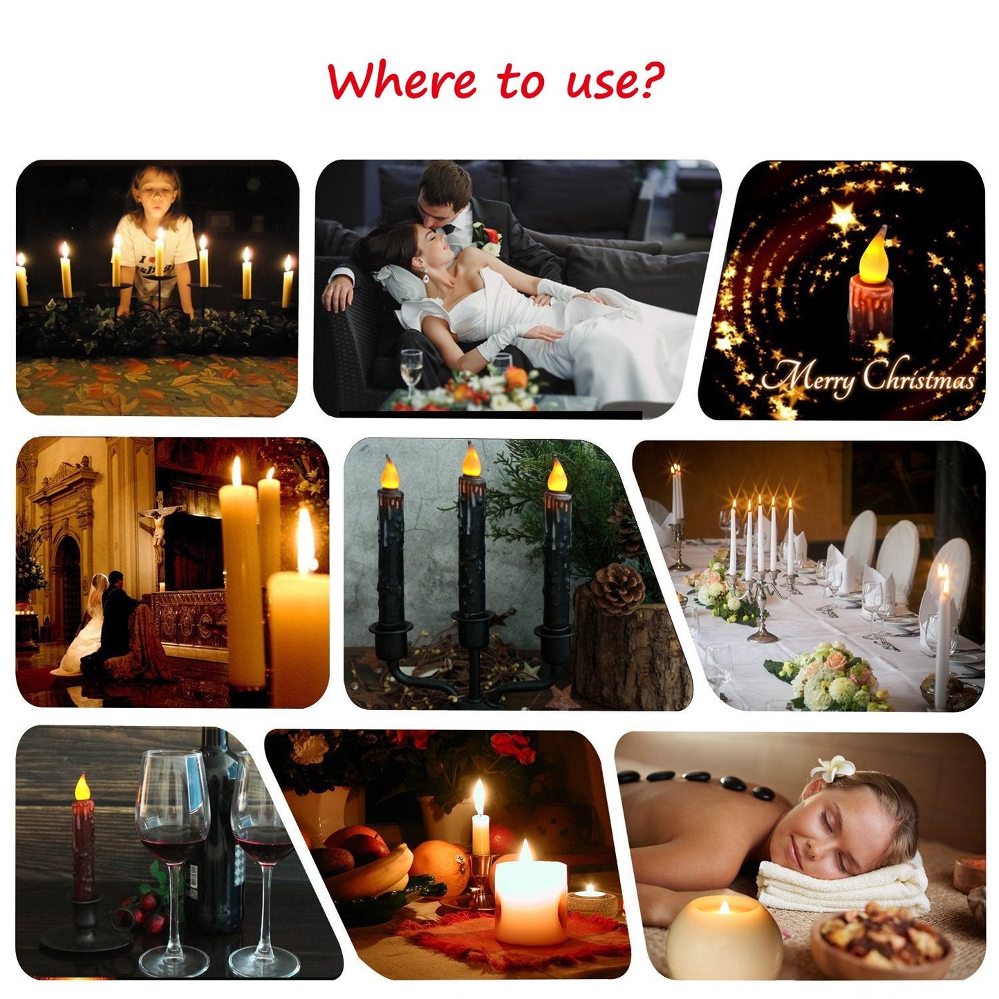 CVHOMEDECO. Real Wax Hand Dipped Battery Operated LED Timer Taper Candles Rustic Primitive Flameless Lights Décor, 4-3/4 Inch, Brwon, 6 PCS in a Package