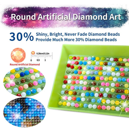 JYLMOOD Cartoon Diamond Art Kits for Kids, 5D Diamond Painting Kits for Adults Beginner,DIY Full Drill Diamond Rhinestone with Tools Accessories for Home Wall Decor Christmas 16x20inch