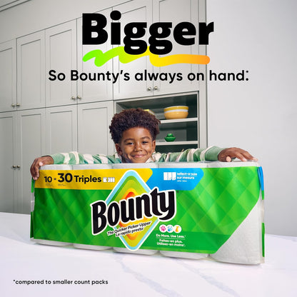 Bounty Select-A-Size Paper Towels - White, 2 Triple Rolls for Ultimate Absorbency