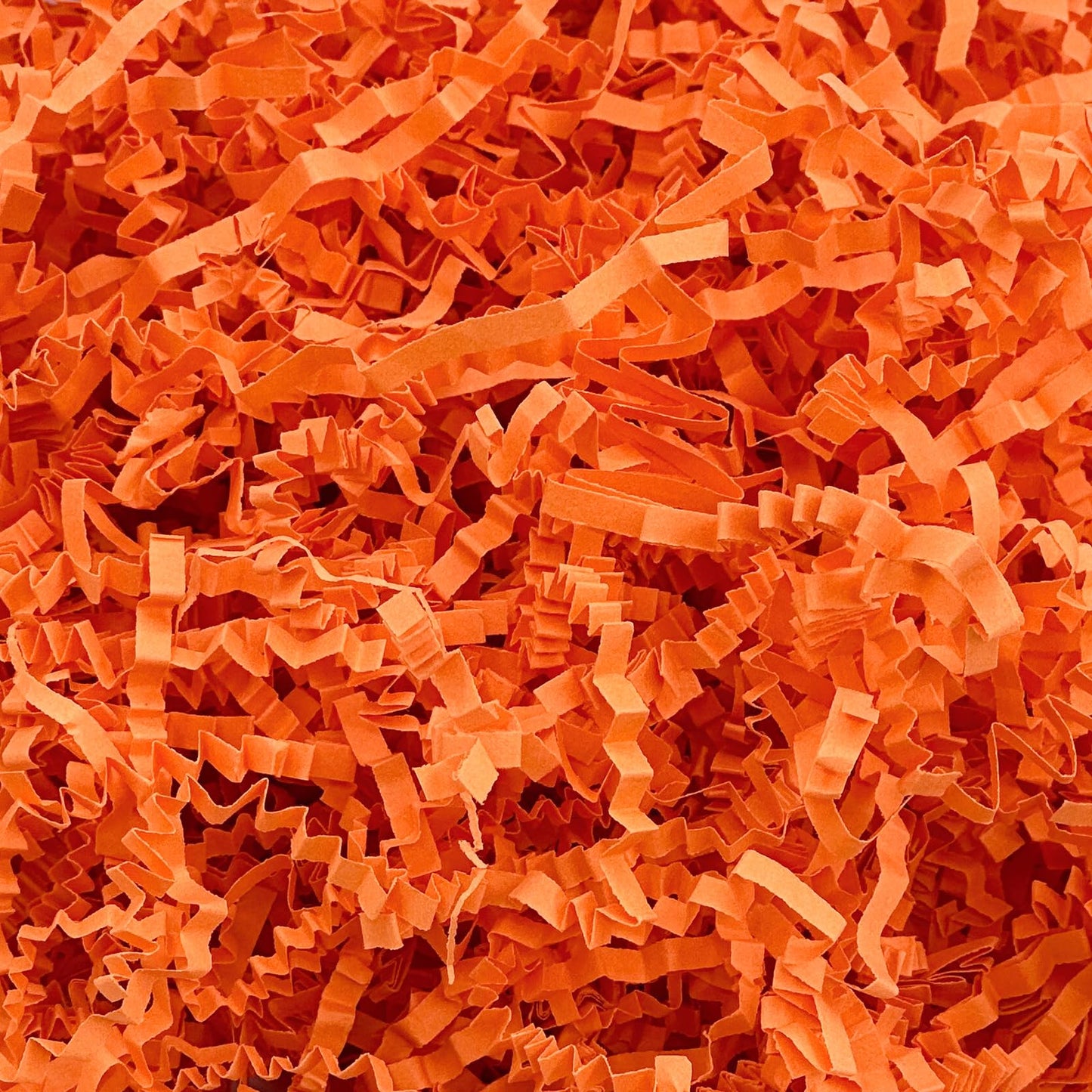 Corlcol 1LB Crinkle Cut Paper Shred Filler for Gift Box Bag and Basket On Halloween(Orange)