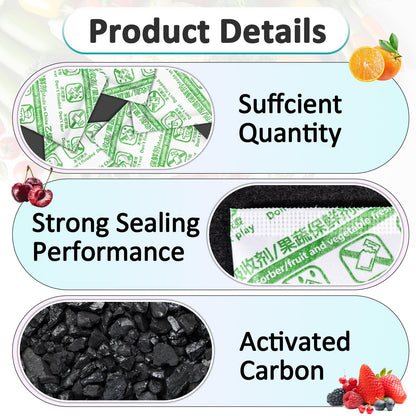 35 Pcs Carbon Filter Refills Compatible with OXO GreenSaver Produce Keepers and Crisper Inserts, Activated Carbon to Keep Fruits Fresh, Also for Bluapple Produce Saver Balls and Other Produce Savers