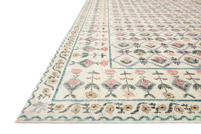 Loloi Rifle Paper Co. Eden Collection EDE-03 Lattice Ivory 3'-6" x 5'-6" Accent Rug feat. CloudPile™