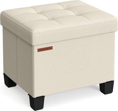 12.6 15.7 13.2 Inches 660 lb, ULSF012W01 SONGMICS Storage Ottoman, Small Ottoman Foot Rest with Legs, x x Foot Stool
