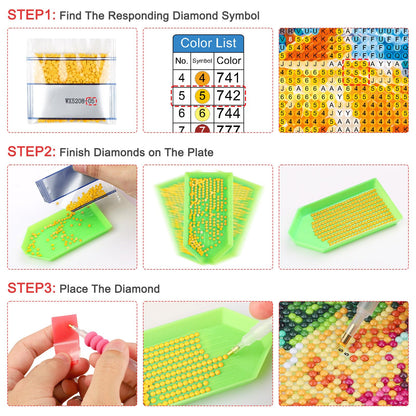Lxmsja Giraffe Diamond Art Kits for Adults, Bathroom Diamond Painting Kits for Beginners, 5D DIY Full Drill Gem Art Crafts for Adults, Home Wall Decor 12x16 inch