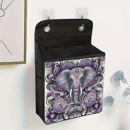Diamond Painting Storage Organizer Kit with Beautiful Pattern Design Round and Special Shape Diamond Art Kit，Door Hanging Holder Suitable for Storing Small Items, Foldable Wall Pouch Without Hooks