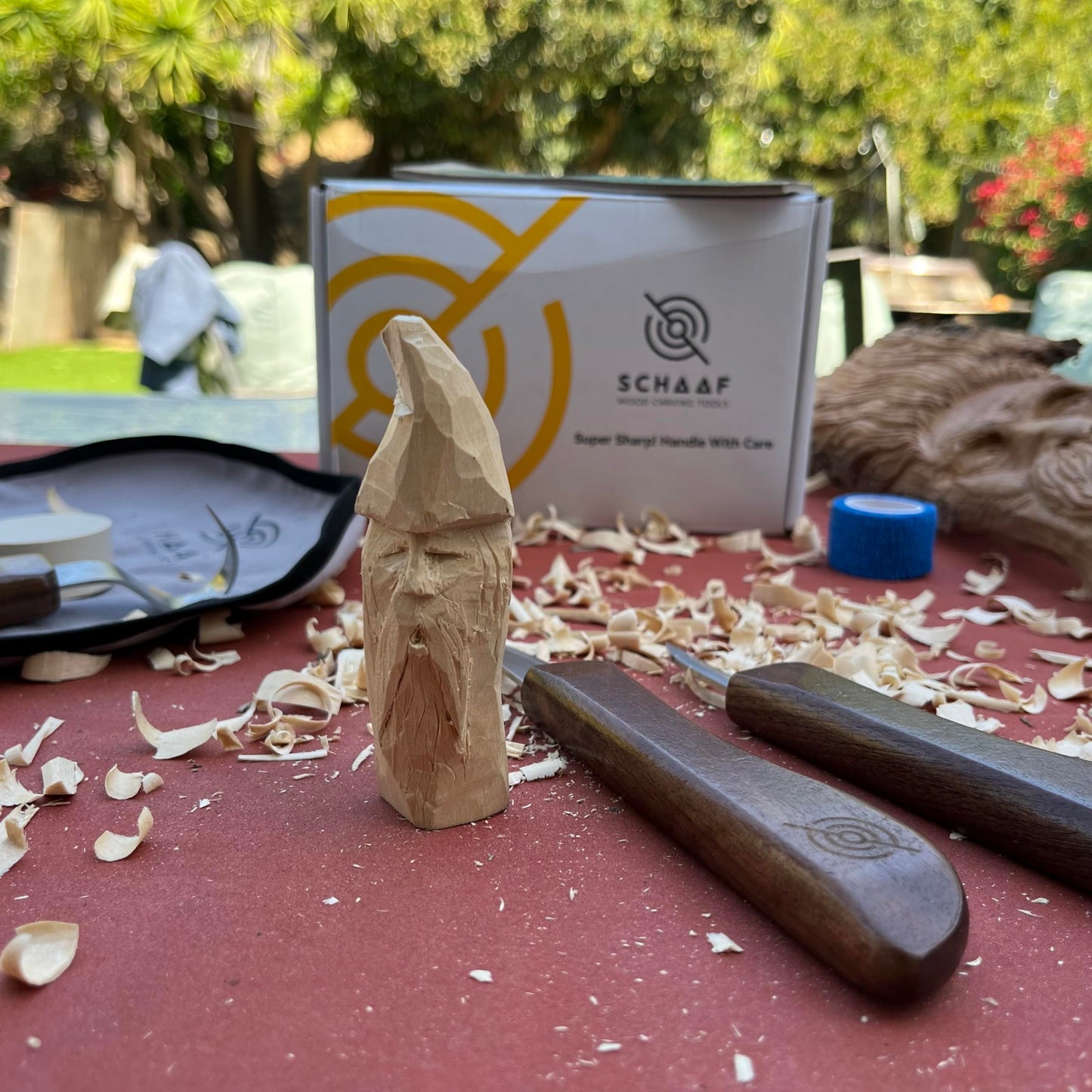 Beginner-Friendly Wood Carving Kit, 3pc Whittling Knife Set with Wood Carving Knives, Spoon Carving Knife, Basswood Blocks, & Fun Learning Videos, Wood Whittling Kit for Beginners from Schaaf Tools