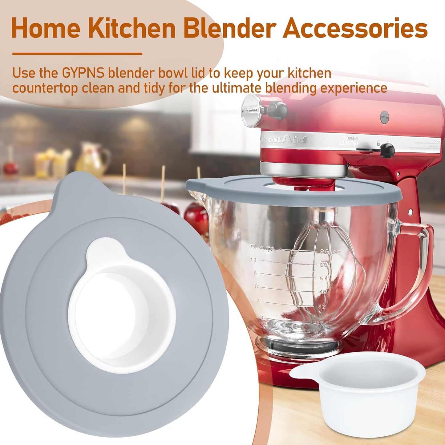 Mixers Bowl Covers Compatible with Kitchenaid Artisan & Classic Series, Kitchen Mixer Splash Guard for 5 QT Glass or