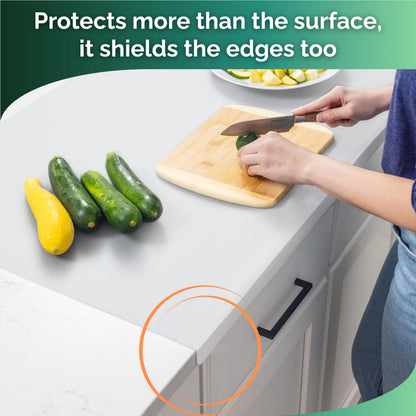 Extra Large Silicone Mats for Crafts with "Edge Protection" – Silicone Table Mat – Multipurpose Heat Resistant Silicone Mat – No Folds or Wrinkles – 1.5mm Thick, 36"x24", Translucent