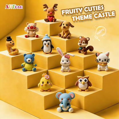 ARTPAR Air Dry Clay Kit for Kids-12 Animals Modeling Magic Clay,DIY Art Crafts Molding Clay Set,Ultra Light & Soft, Safe & Non-Stick with Sculpting Tools & Tutorials, Unique Gifts for Boys & Girls