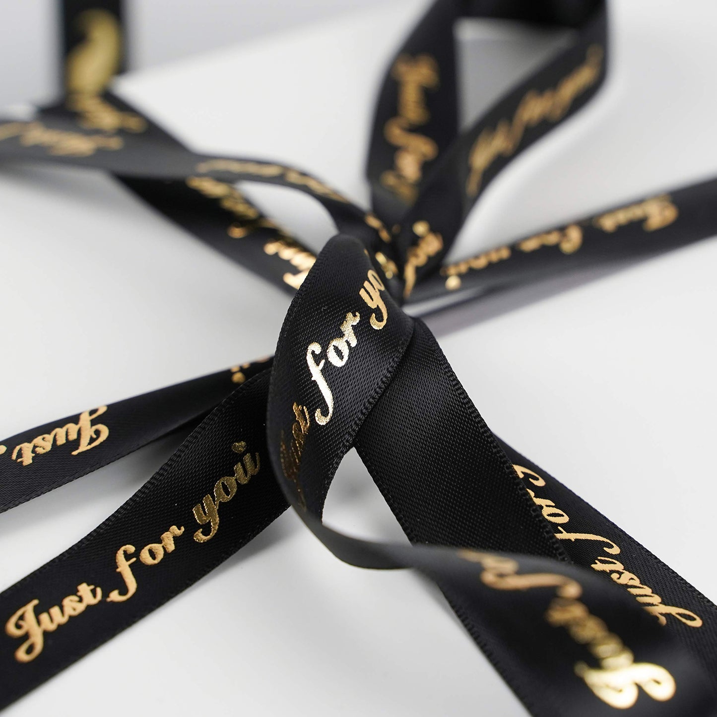 MEEDEE Happy Father's Day Ribbon Fathers Day Decorations Gift Box Wrapping Paper Decor Thank You Satin Thin Ribbon Assorted Black Satin, 5 Rolls with 10 Yards Each Total 50 Yards