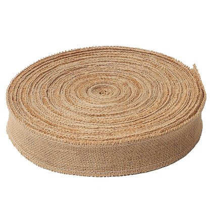KINJOEK1 in Burlap Ribbon, 27 Yards Natural Jute Fabric Roll Ribbon for Craft, Christmas, Wedding, Gifts, Decoration