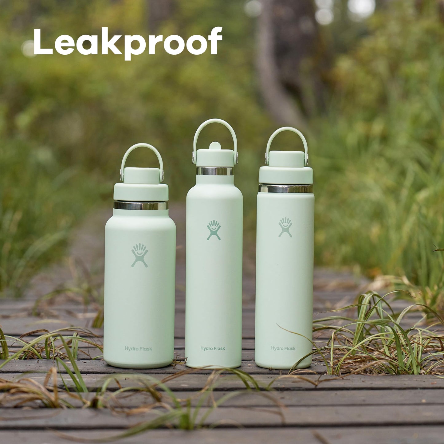 Hydro Flask Water Bottle - Insulated Stainless Steel - Wide Mouth Flex Chug Lid, Non Spill, Leakproof in 32 Oz Sandpiper