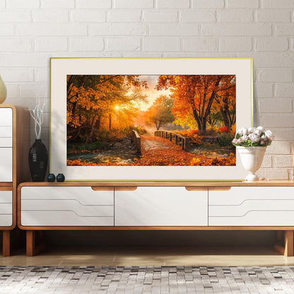 ATDMS Large Diamond Art Kits for Adults - DIY 5D Landscape Diamond Painting Kits for Adults,Full Drill Forest Diamond Painting, Sunset Gem Art Kits for Home Wall Decor 27.5x15.7 Inch