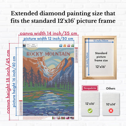 Neopalette Diamond Painting Kits for Adults, Art and Craft, Full Drill Diamond Painting Abstract and Ornaments, DIY 5D Diamond Art Craft (Acadia)