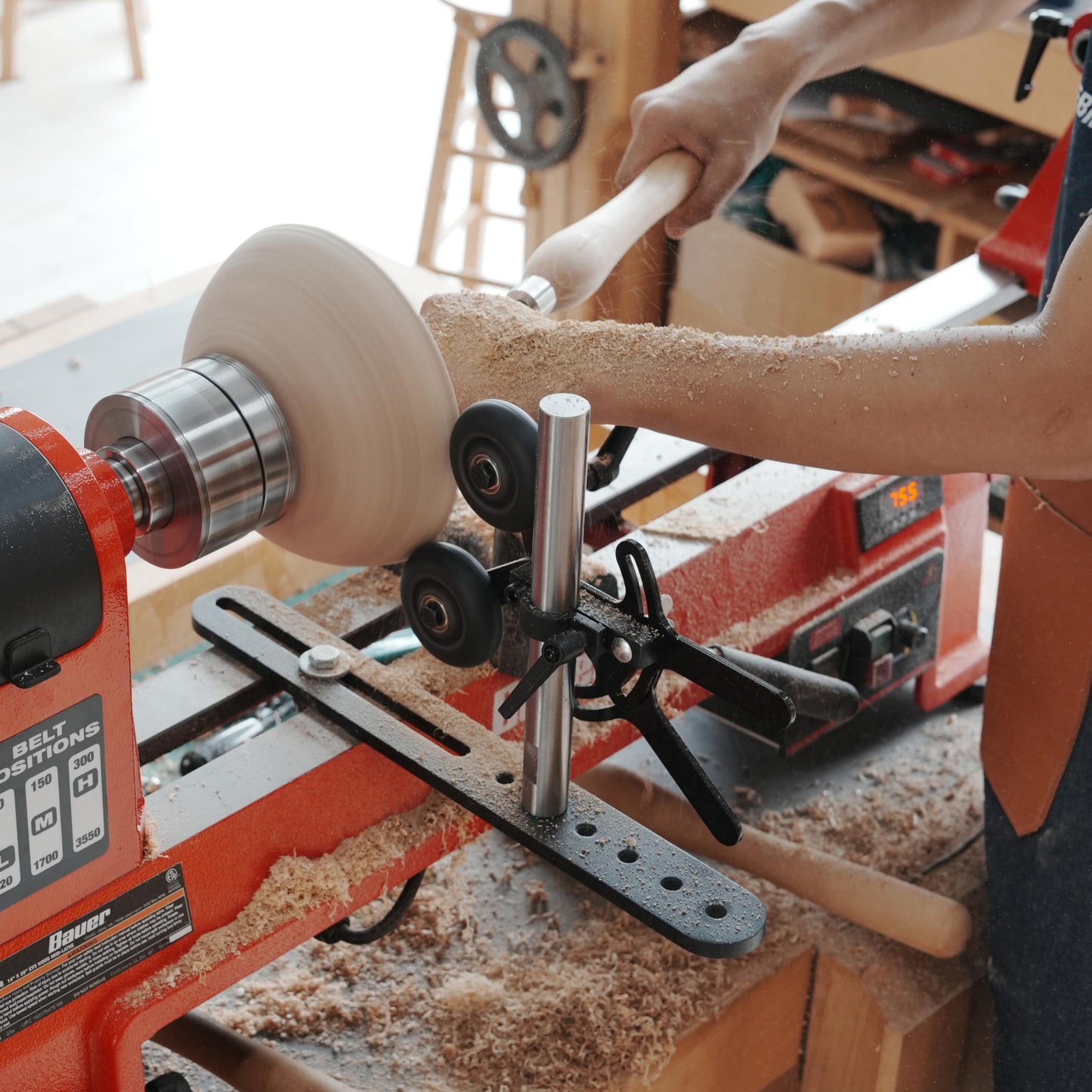 BMWOOD MC-FS6 Woodturning Steady Rest for Bowl Woodturning Lathe.