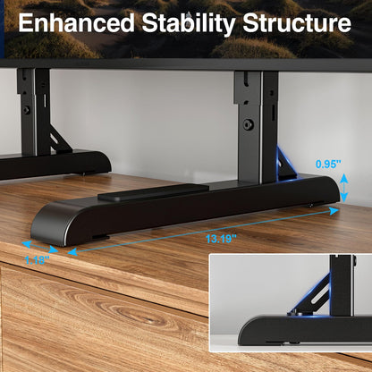 HOLMAXD Universal TV Stand for 19-75 Inch LCD LED TVs, Height Adjustable TV Legs Replacement Hold up to 110 lbs, Table Top TV Stand Base, Max VESA 800X600mm