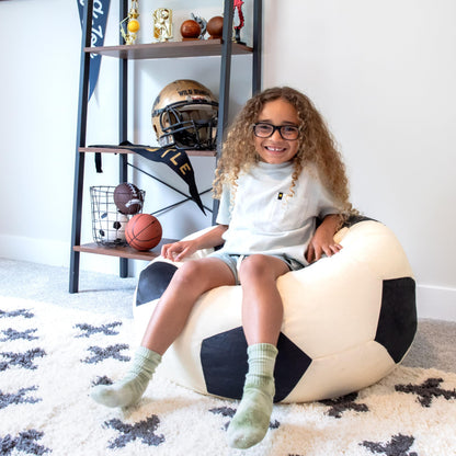 Big Joe Classic Bean Bag Chair, Mini Clouds Oat Smartmax, Durable Polyester Nylon Blend, 2 feet Round
