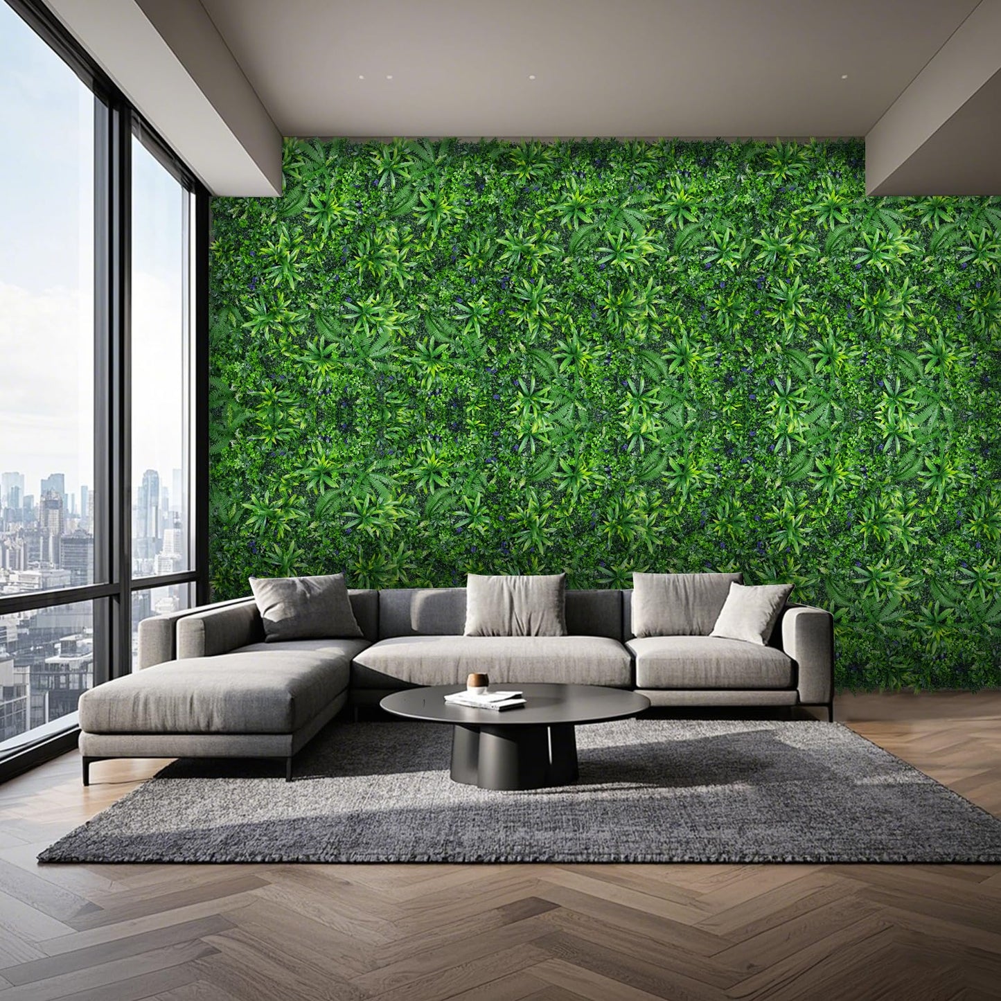Yangrass Greenery Grass Wall Panels, 40"x120" (33.33 sqft) Artificial Outdoor Ivy Privacy Fence Screen, UV-Anti Faux Boxwood Roll Grass Wall Panels for Garden Patio Balcony Decor