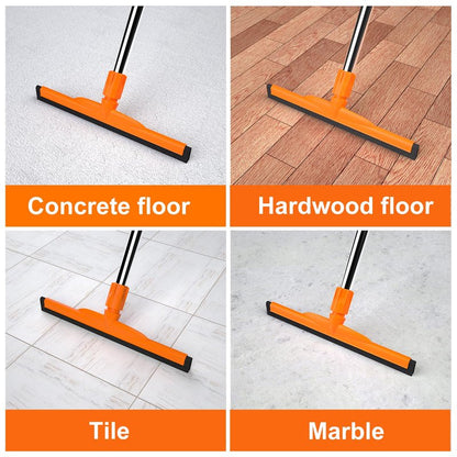 ITTAR Heavy-Duty Floor Squeegee, 62" Adjustable Handle, EVA Foam Blade, Ideal for Concrete, Garage, Patio & More