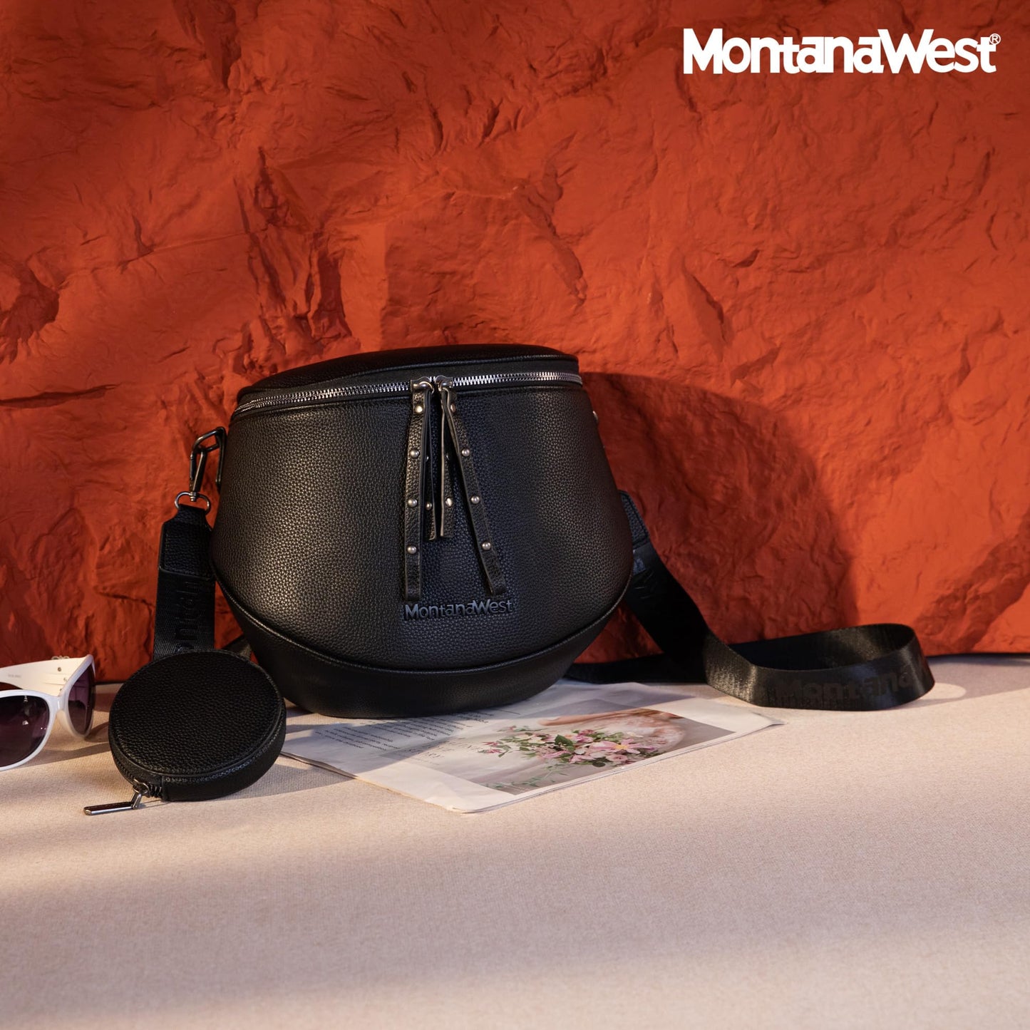 Montana West Large Crossbody Bags for Women Bum Bag Sling Purse with Adjustable Strap