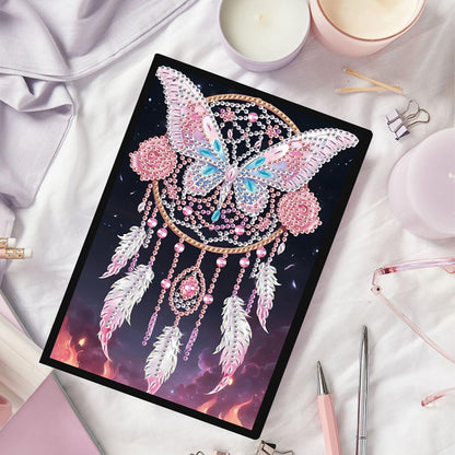JZHYOAN Butterfly Diamond Painting Notepad, Diamond Art Notebook Kits, 8.26x5.78x0.35 Inch Journals for Writing, Memo Notepads Office, work, Travel, Study