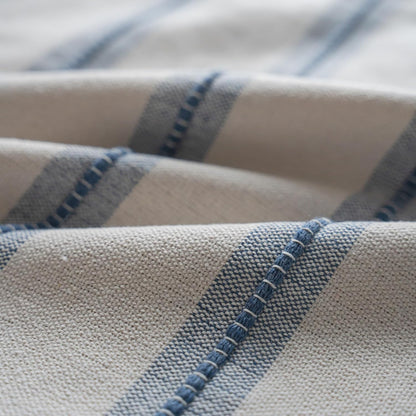 18x18 Set 2, Cethom Boho Throw Pillow Covers of Beige and Blue Striped Decorative Pillow Cases for Couch Chair Bed