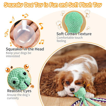 Fuufome Large Squeaky Dog Toys- Plush Dog Toys with Soft Fabric for Small, Medium, and Large Dogs Daily Companionship, Training Reward Gift