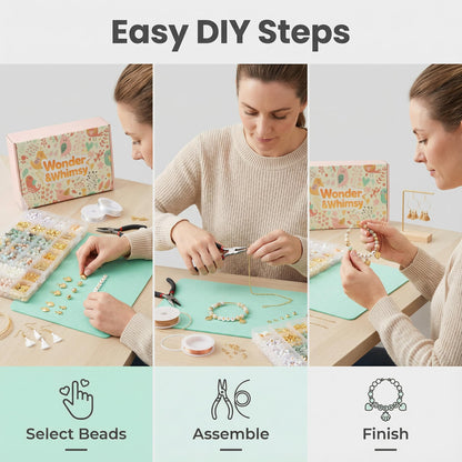 Jewelry Making Kit for Adults, 1920+ Pcs Natural Stone Beads for Bracelets Making, Includes Amazonite, Pearls, Irregular Stones & Letter Beads, DIY Crystal Bracelet Making Kit with Tools & Storage Box