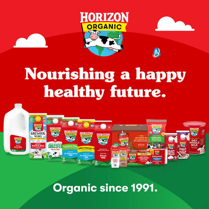 Horizon Organic Shelf Stable 1% Lowfat Chocolate Milk Boxes, USDA Certified Organic UHT Milk from Pasture-Raised Cows, No Refrigeration Required, 8 fl oz, 18 Count