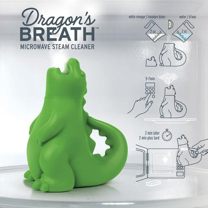 Genuine Fred Dragon's Breath Microwave Steam Cleaner - BPA-Free Silicone Design | Fun & Effective Kitchen Gadget