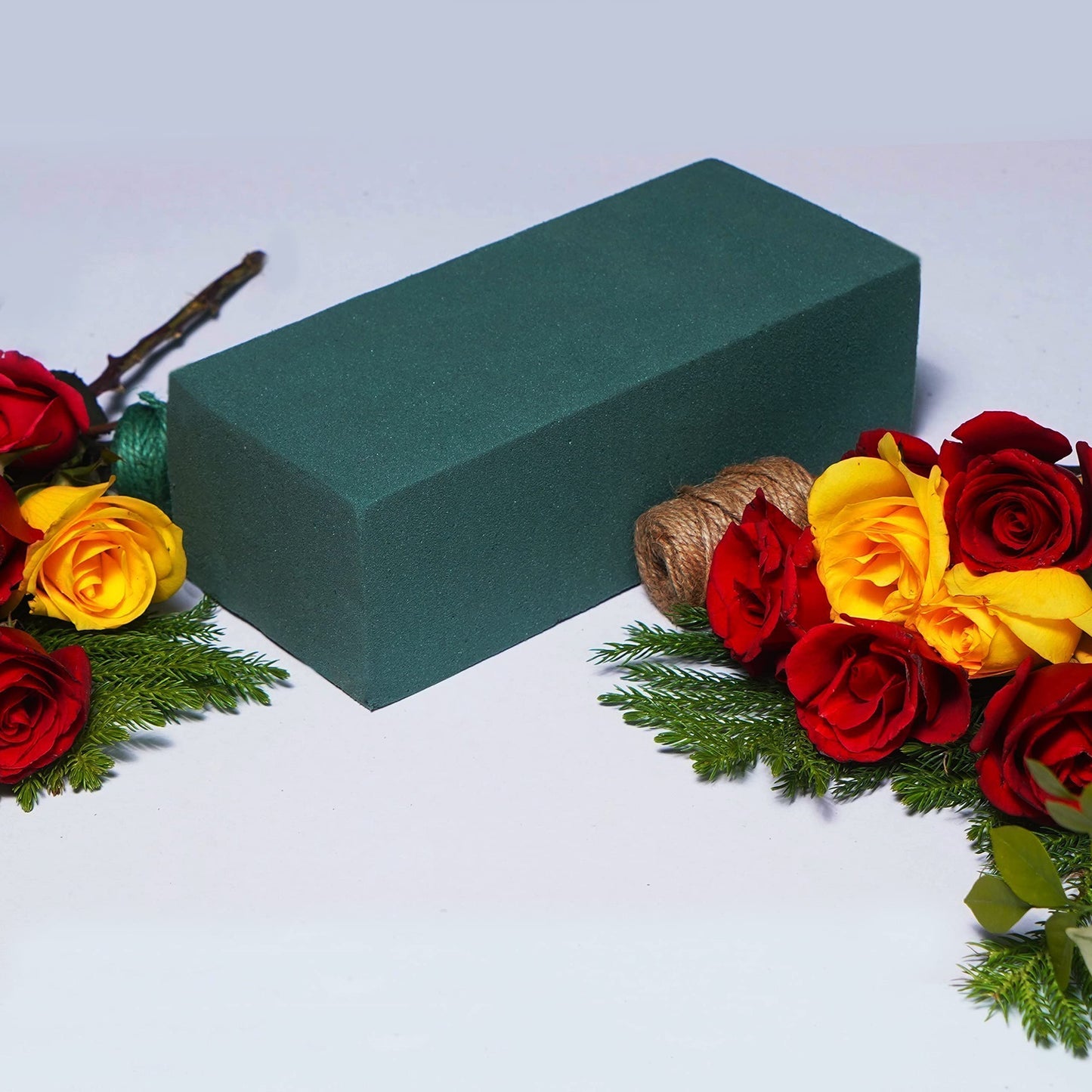 FLOFARE Pack of 8, Dry and Wet Floral Foam Blocks for Fresh and Artificial Flowers, Each (7.8” L x 3.5” W x 2.4” H), for Wedding, Birthdays, Home, Office and Garden Decorations
