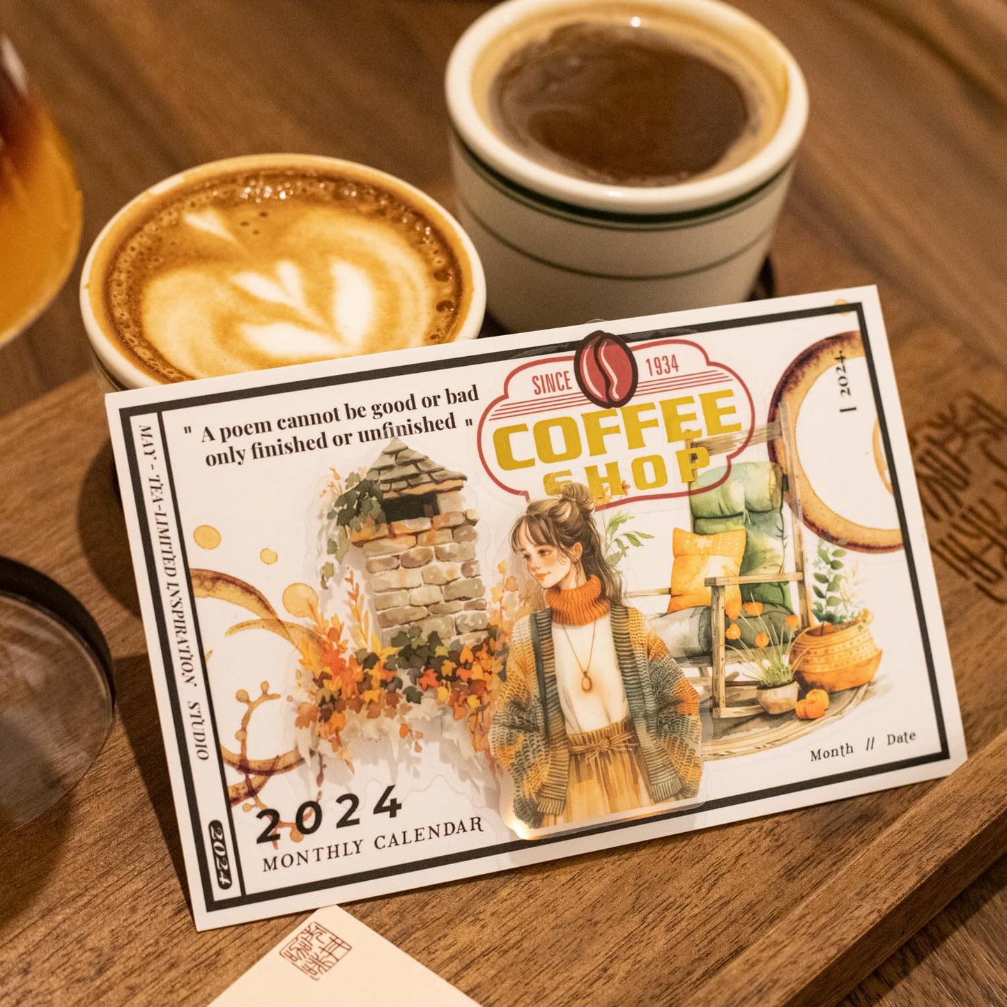 MiyouLuna 120 Pcs Coffee Themed PET Stickers Set, Vintage Aesthetic Stickers for Scrapbooking, Journaling, and DIY Crafts
