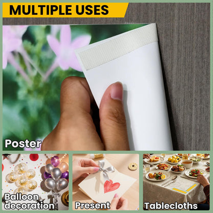Birllaid Premium Double-Sided Fabric Tape Combo Pack - 1/2 + 3/4inch x 49 FT, No Sew No Iron Required, Strong Adhesive for Clothing Alteration, Hem Pants, Quick Repair, DIY Crafts (2 Rolls, White)