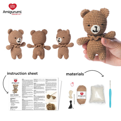 Red Heart Amigurumi Eddy The Bear Kit