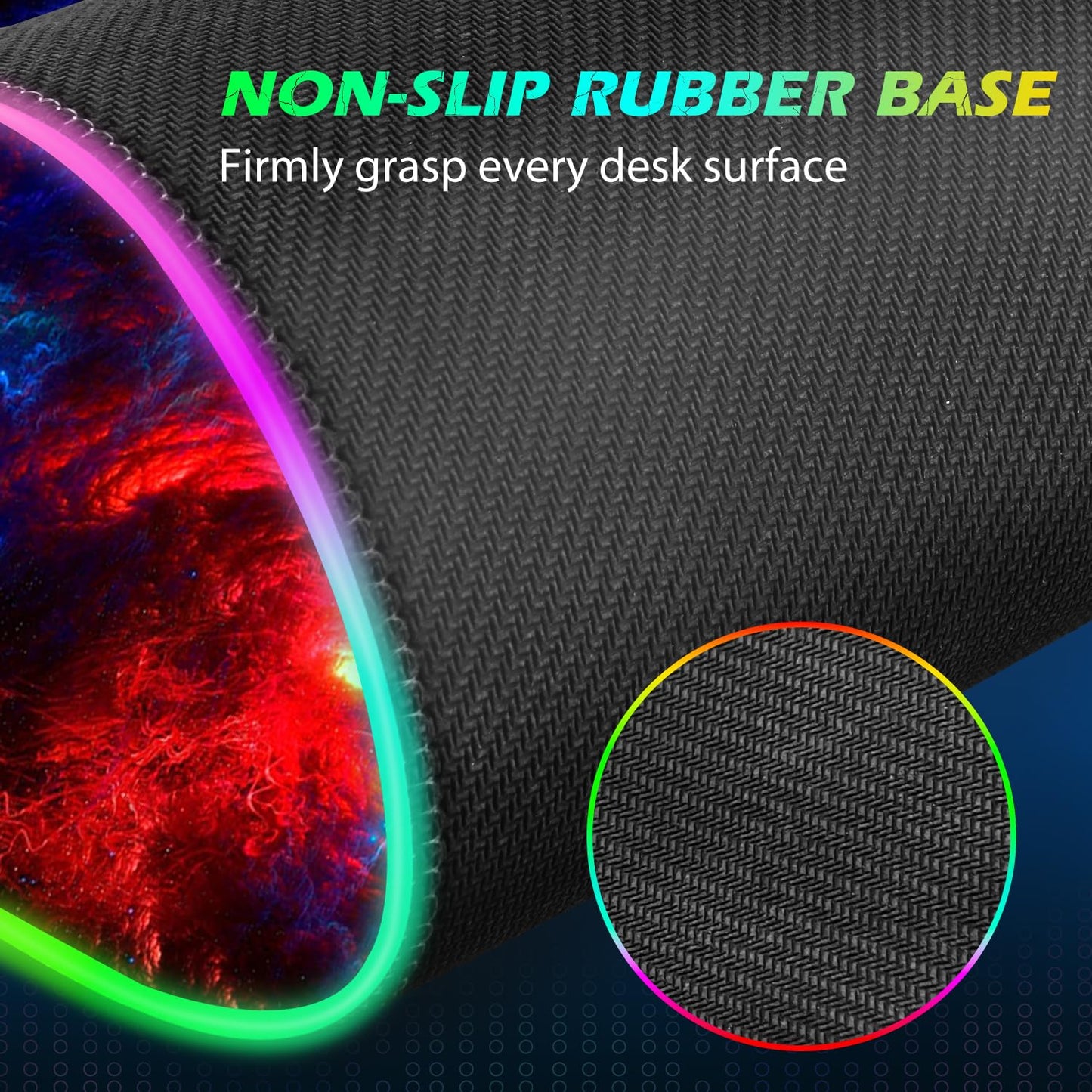 ToLuLu RGB Gaming Wireless Charging Mouse Pad, 5/7.5/10/15W 10 Light Modes LED Mouse Pad Computer Keyboard Mat Mousepad, 800x300x4MM Extended Large Desk Mat for Gaming, MacBook, Laptop, PC, Galaxy