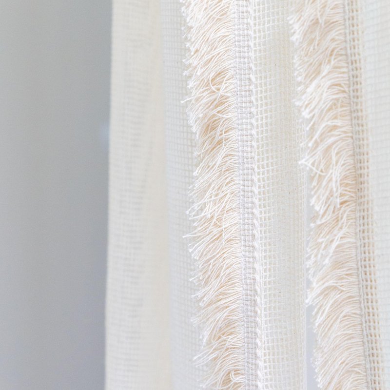 Crane Macrame Baby Crib Canopy, 118" Tall, Boho Nursery Decor, Play Room Decorative Canopy for Girls & Boys