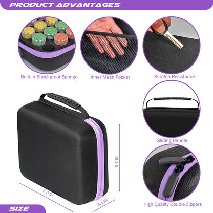 MoeeBtee Diamond Painting Storage Containers, 30 Slots Diamond Painting Accessories with Tools for Diamond Art Organizer Craft Jewelry Beads Storage Case - Purple