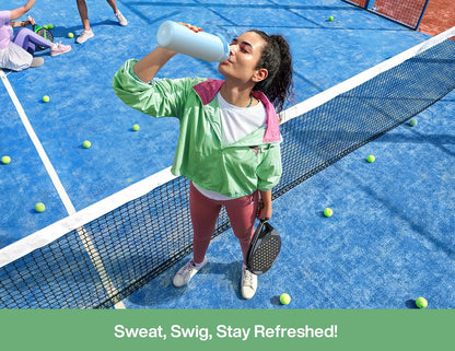 POWCAN 32 oz Insulated Water Bottle - 2-in-1 Straw & Spout Lid, Leak-Proof, BPA-Free | Mint Color
