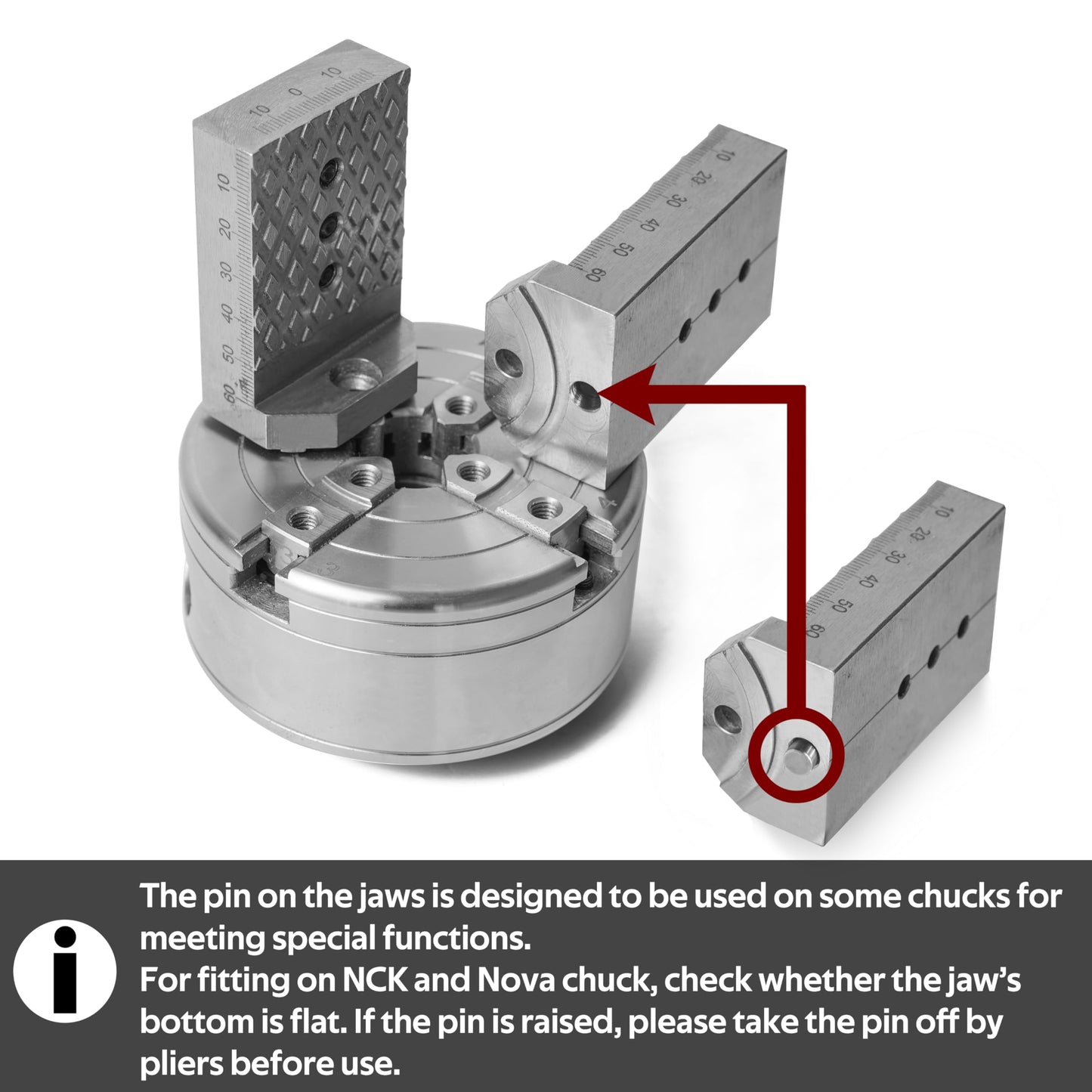 BMWOOD NCK SERIES YD6540 Quick-Change Jaws for Woodturning Lathe for Making Pipe and Spoons.