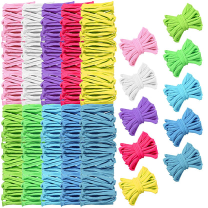 Oqqlin 800 Pcs Weaving Loom Refill Loops, 9 Inch Potholder Loops PU Elastic Colorful Loom Rubber Bands Colorful DIY Weaving Craft Bands for Kids Adults (10 Colors)
